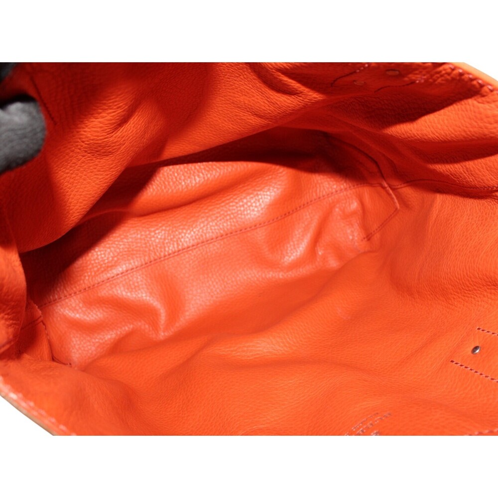 BURBERRY BLACK LABEL reversible tote bag brown orange Camel Tan leather handbag - Picture 6 of 7